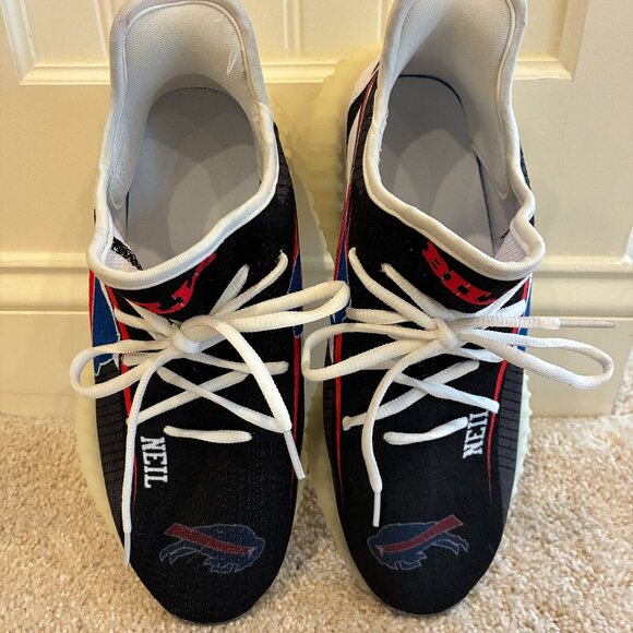 Mens' Custom Buffalo Bills Sneakers Size 8.5 - Picture 2 of 8